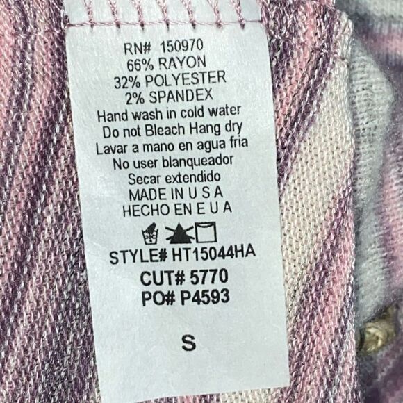 NWT Hummingbird Oversized Stripe Knit Top Boho Lagenlook Made in USA Size S - Picture 10 of 10